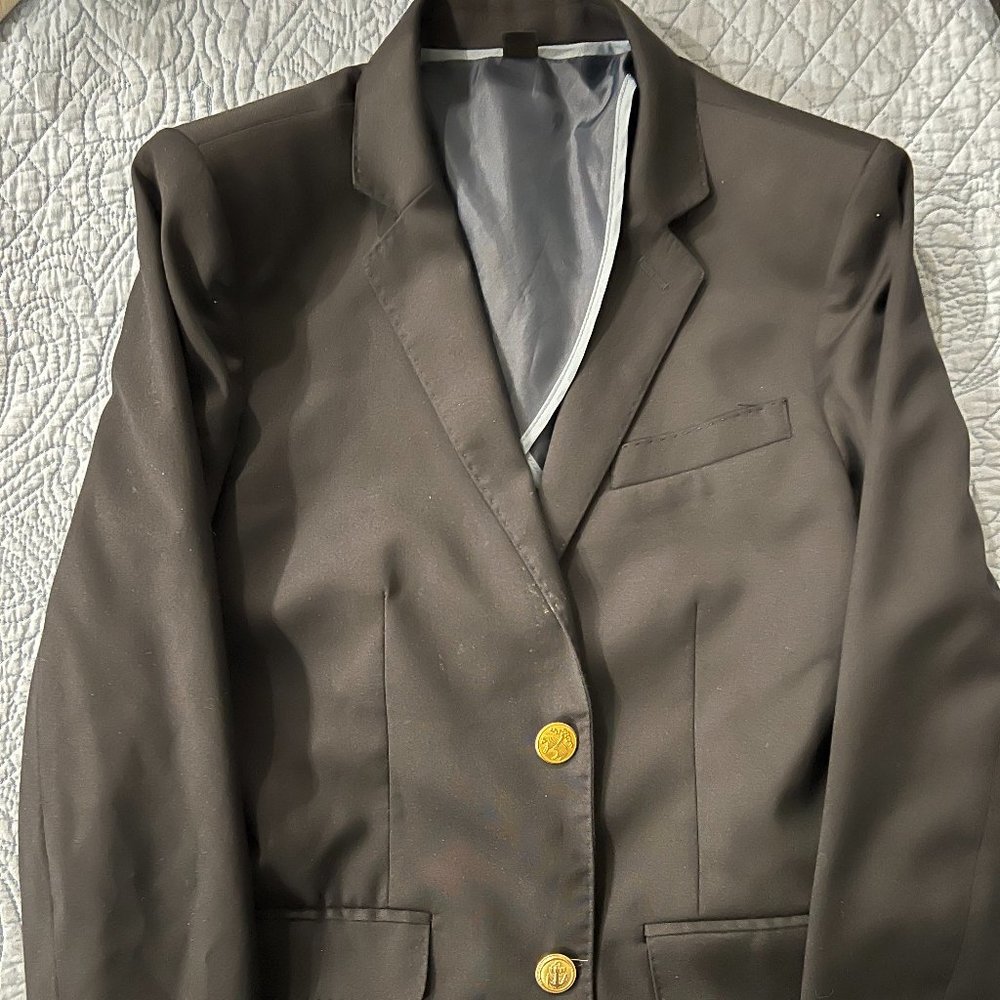 Barely Worn boys navy crewcut blazer in size 12!
